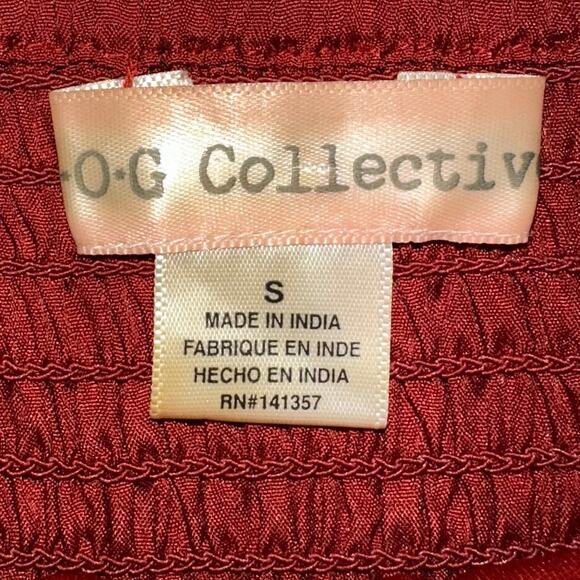 BOG Band of Gypsies Collective Rust Orange Crochet Crop Top Size Small - Picture 2 of 10